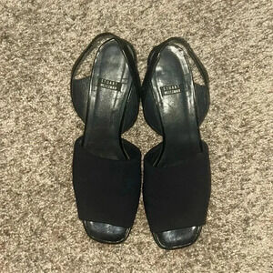 Stuart Weitzman slingback micro stretch heels sandals